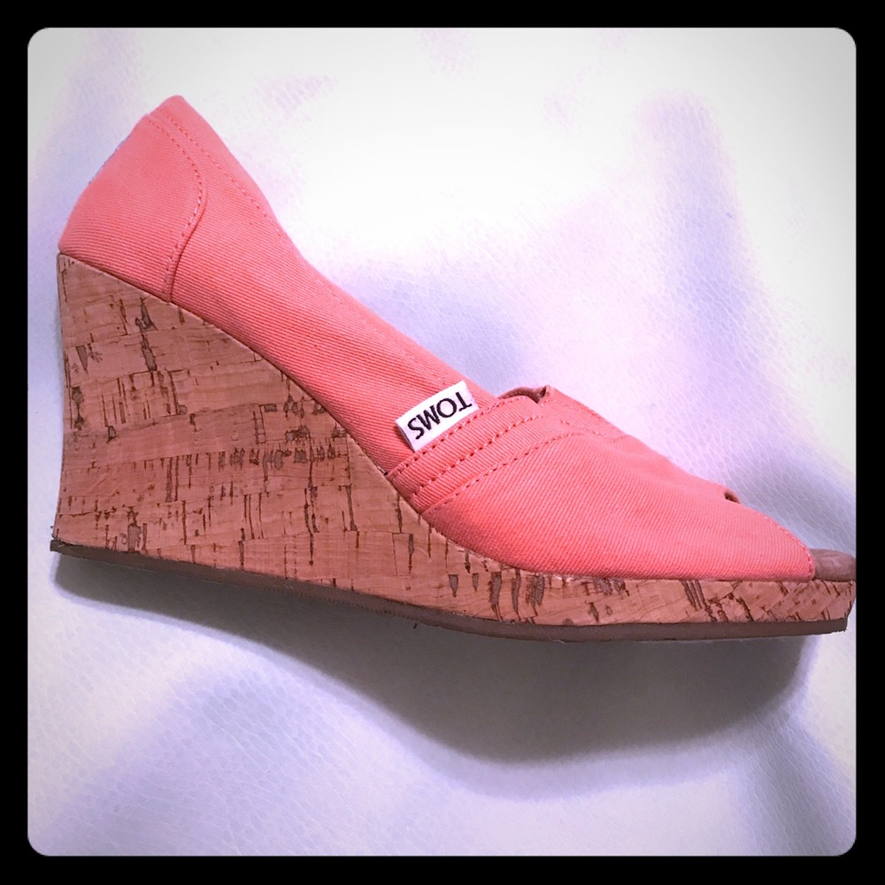 Toms Coral Espadrille Wedges