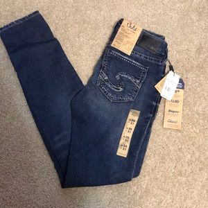 Silver jeans Suki super skinny sz 26