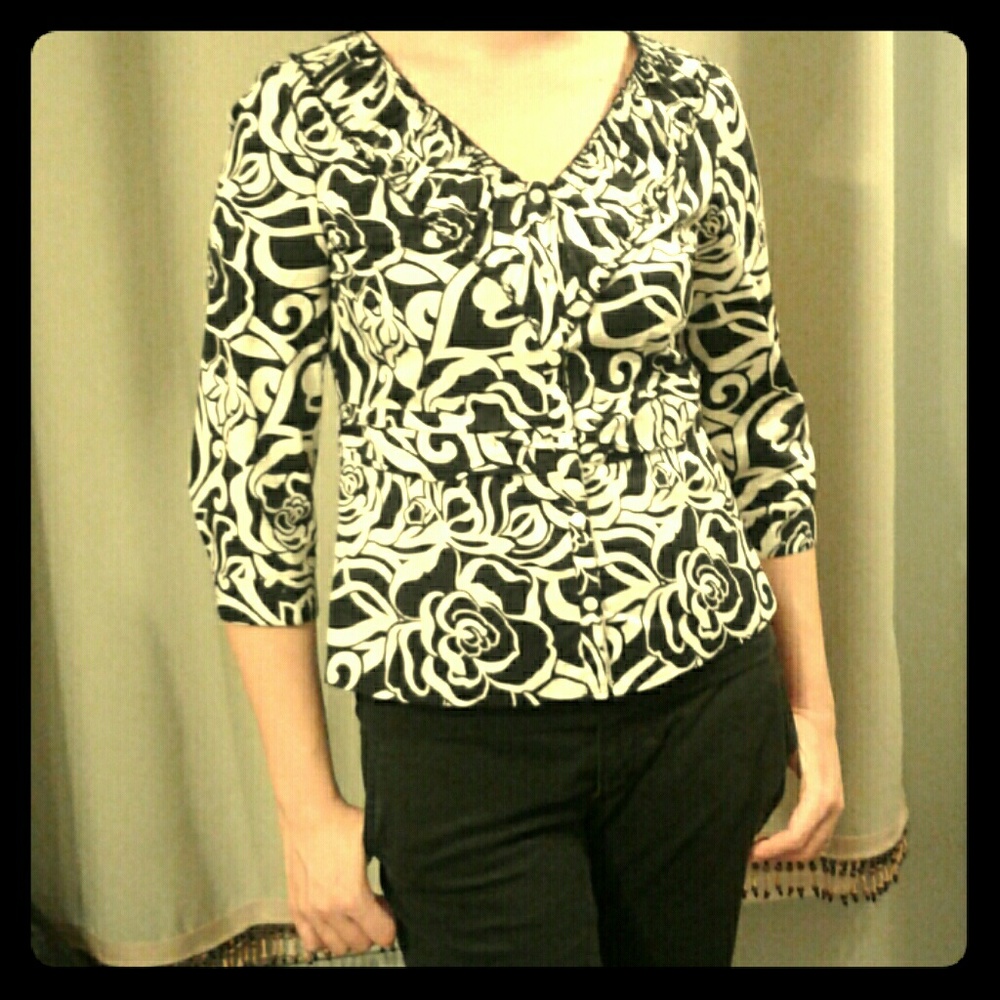 WHBM V-Neck Blouse