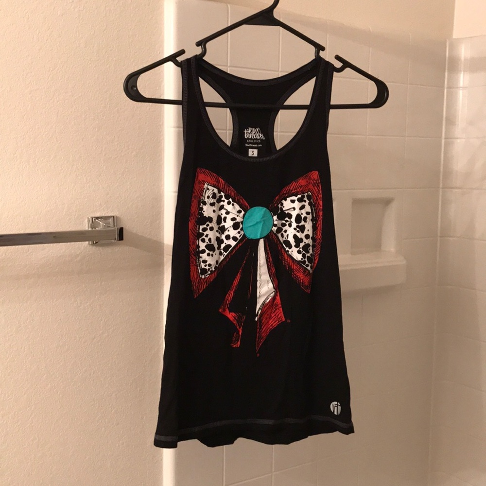 Racer back cruella de vil inspired tank top