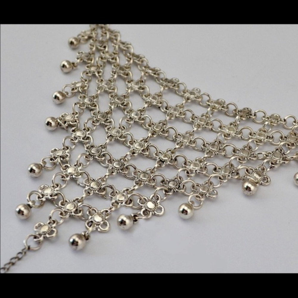 Vintage Silver Boho Turkish Foot Wedding Sandals - Picture 3 of 5