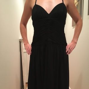 BCBG NWT black dress. Amazing strappy back.
