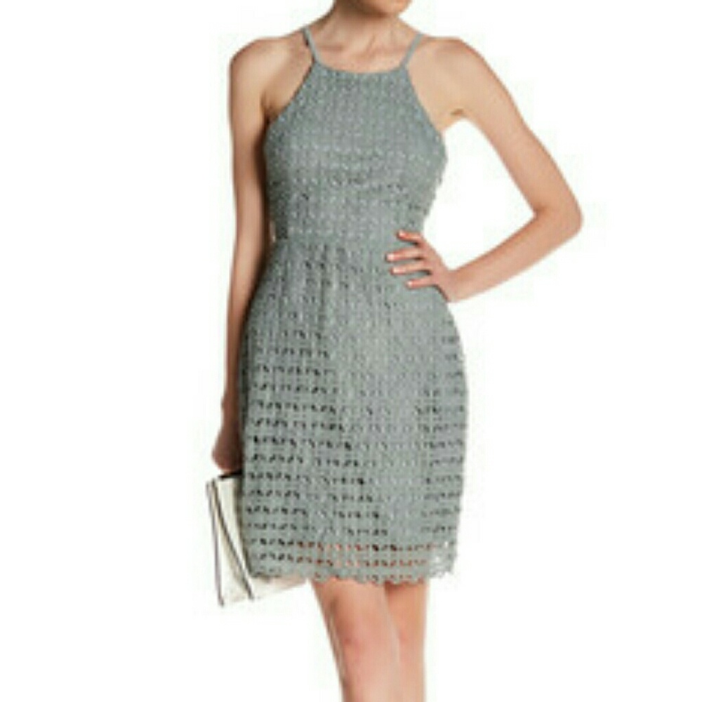 Romeo & Juliet Couture dusty sage crochet dress L
