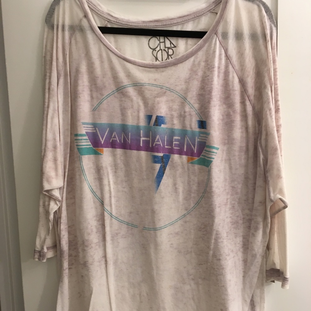 Chaser LA over sized Van Halen band t shirt