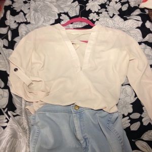 Pale Blush Silky Blouse