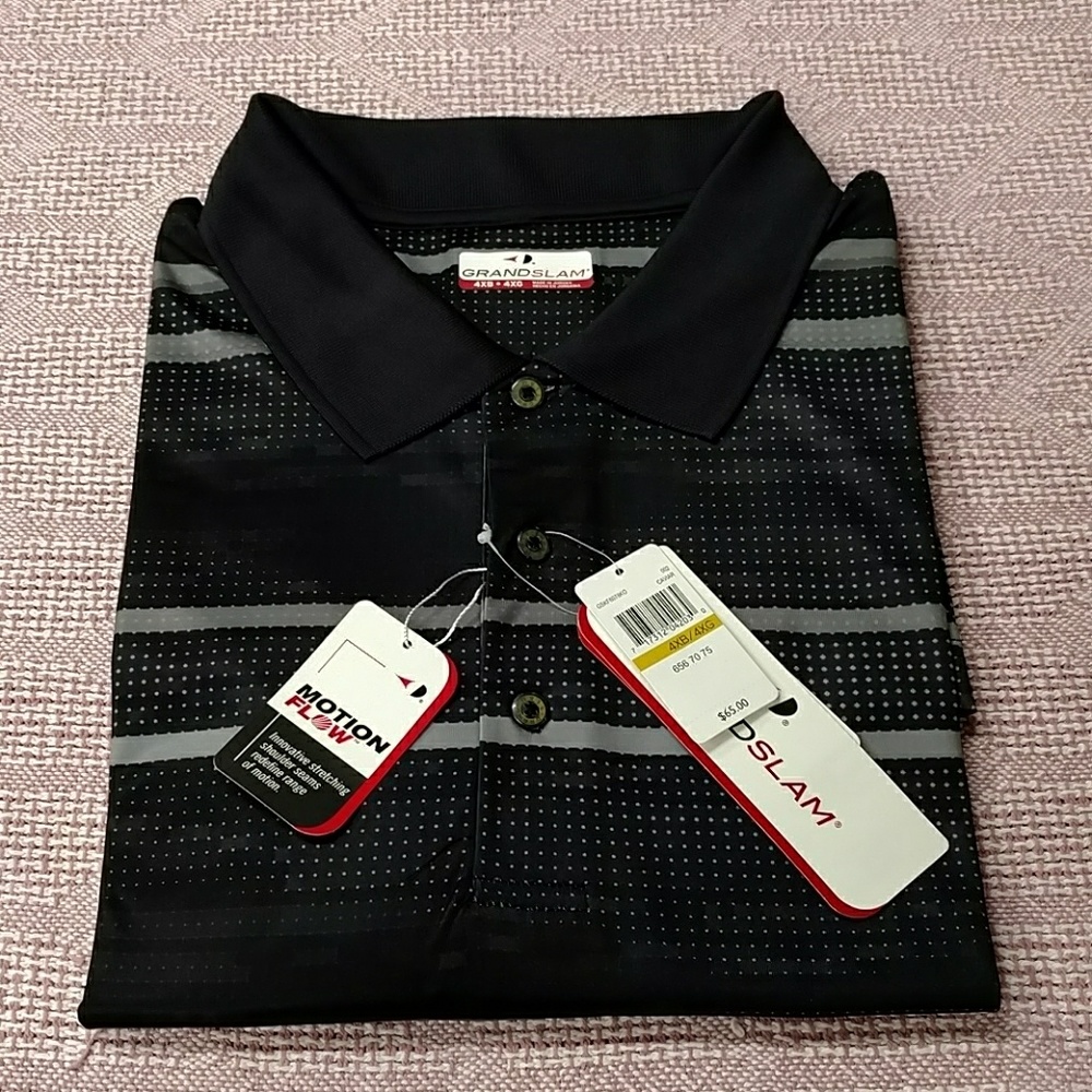 NEW Grand Slam Men's Performance Polo. LT & 4X