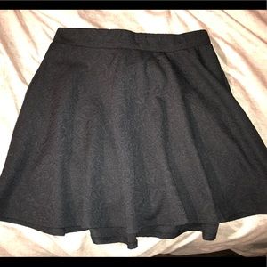 Fall, high-waisted, black skirt.