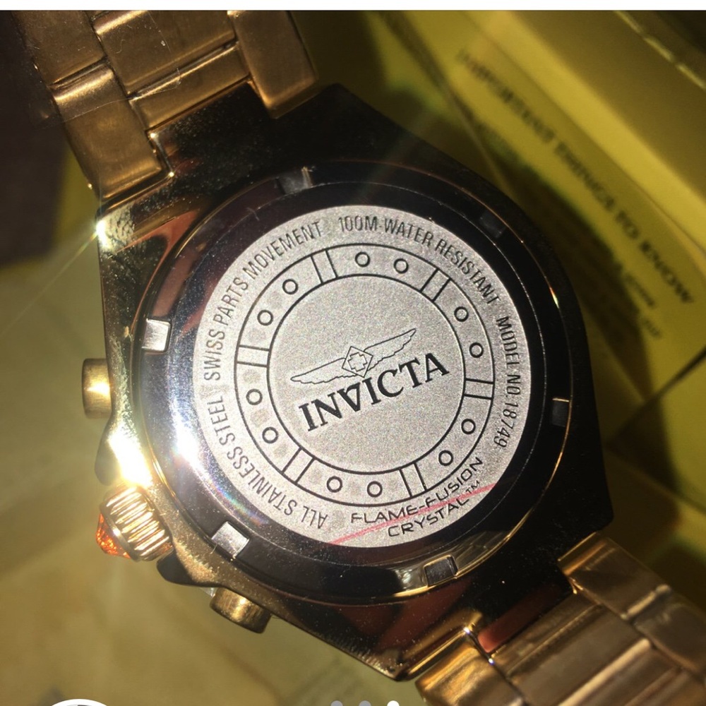 Gold invcta watch