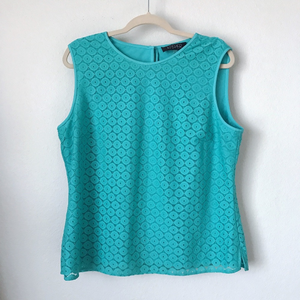 Kasper Lace Sleeveless Shirt