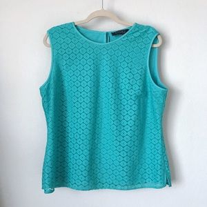 Kasper Lace Sleeveless Shirt