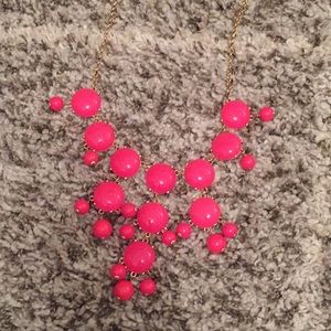 Hot pink bauble necklace