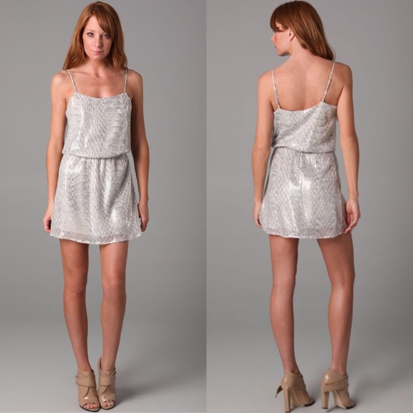 Parker Dresses & Skirts - Parker Snake Sequin 100% Silk Cami Dress