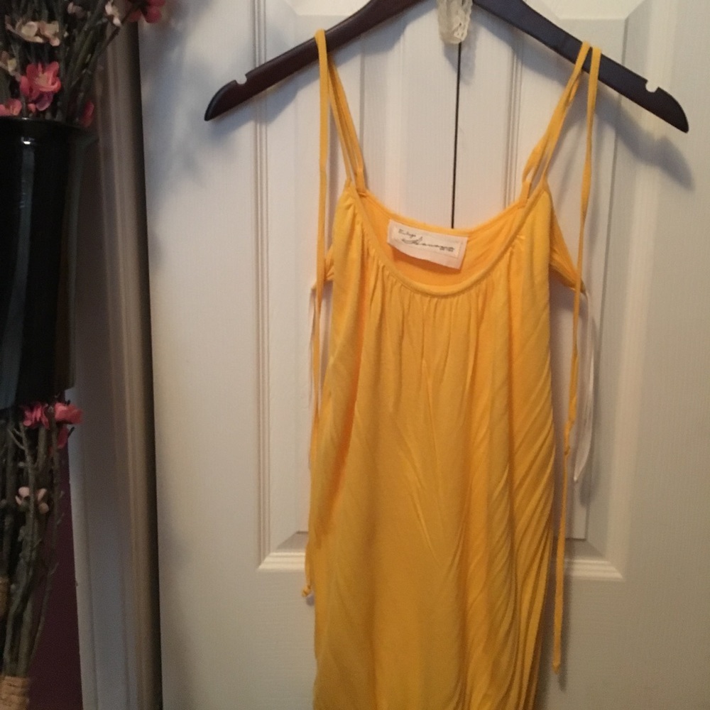 Vintage Savana: yellow multi-tie tank top