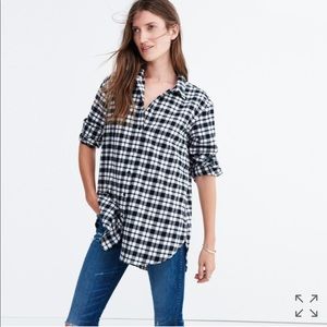 Madewell Oversized Flannel with Side Buttons