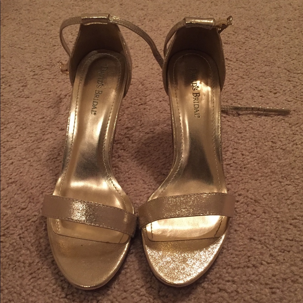 Gold Ankle Strap Heels