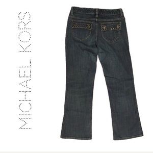 Michael Kors Petite 4P Boot Cut Dark Wash Jeans