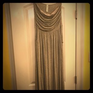 Grey Maxi dress with pockets
