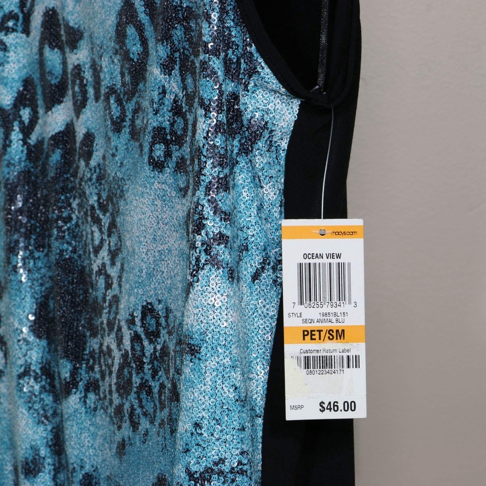 STYLE & CO Sequin Animal Blue Scoop:  SP - Picture 8 of 8