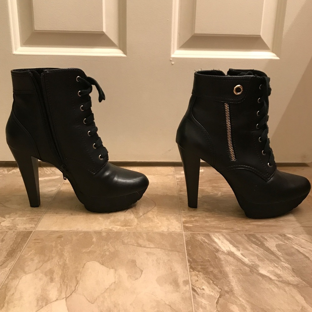 High heel booties