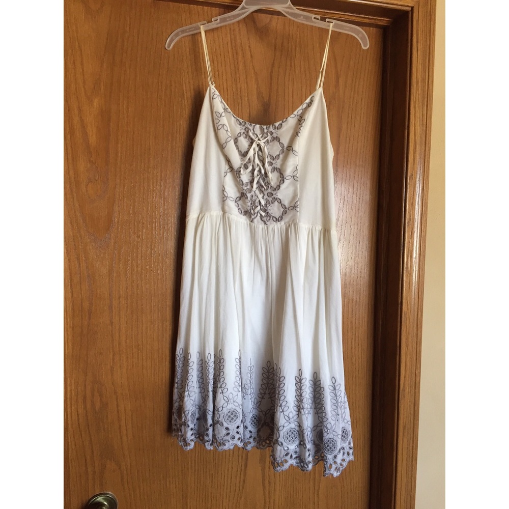 Lace up front dress