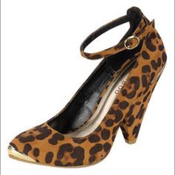 Bamboo Thelma 03 Leopard Heels - Picture 1 of 2