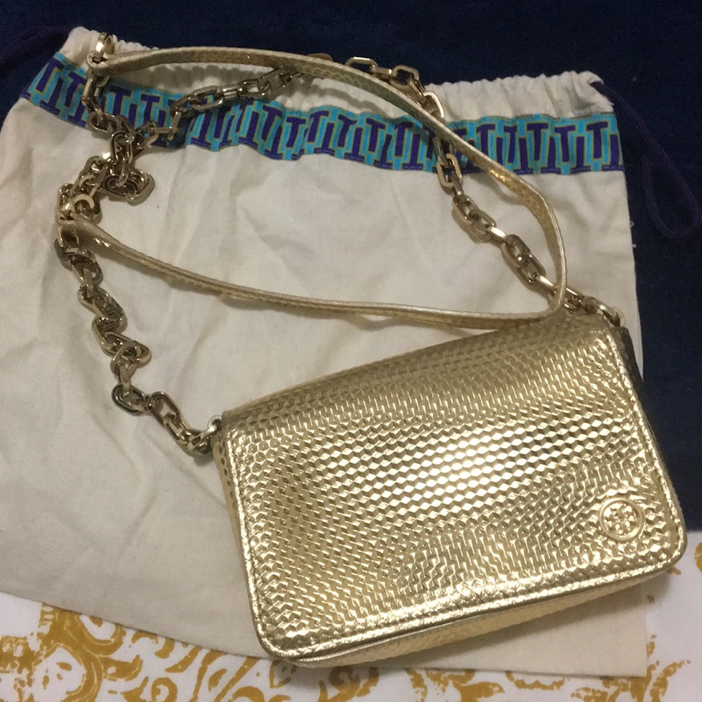 Gold Tory Burch Handbag