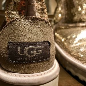 Silver sequence Ugg boots