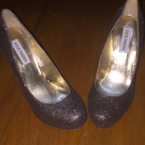 Gold/Purple glitter pumps 👠 - Picture 2 of 8