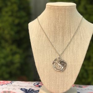 Game of Thrones House Targaryen Silver Necklace