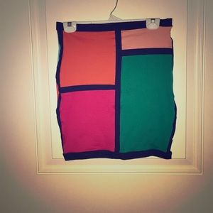 ColorBlock Mini Skirt