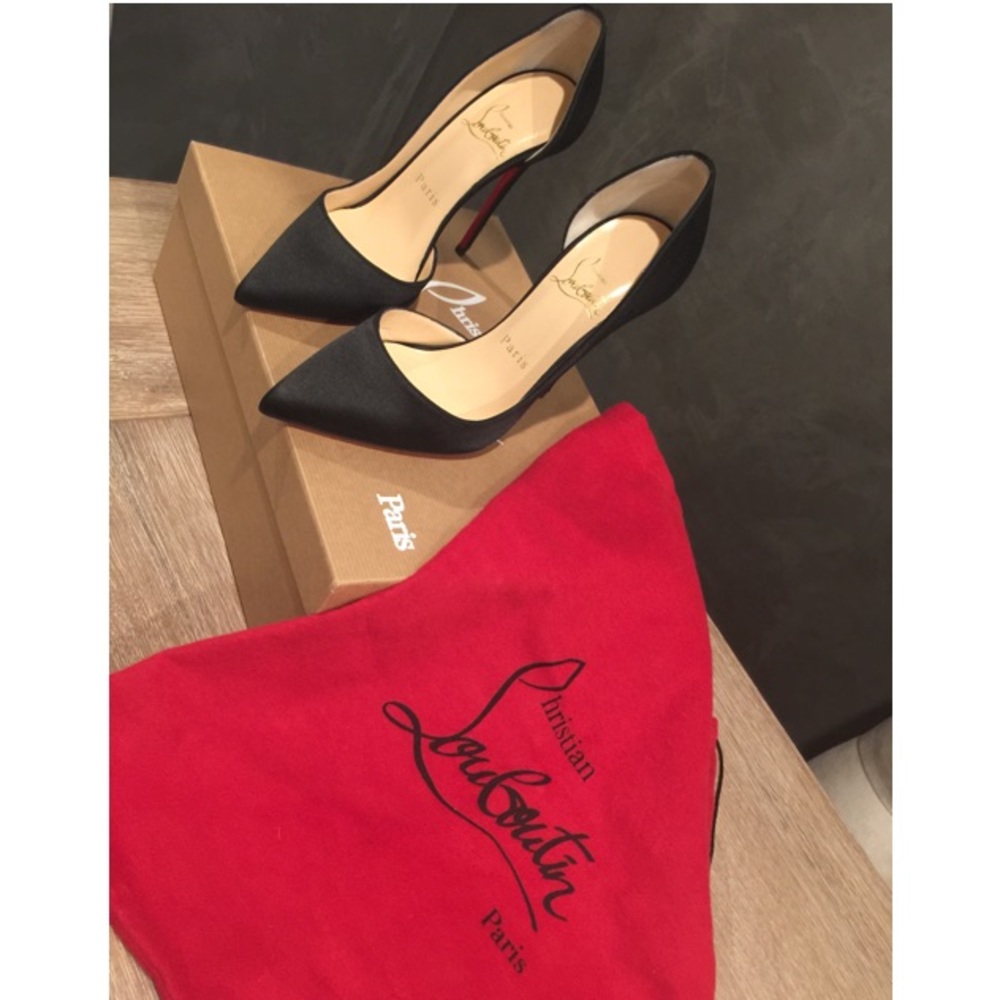 Christian Louboutin IRIZA 120 SATIN BLACK
