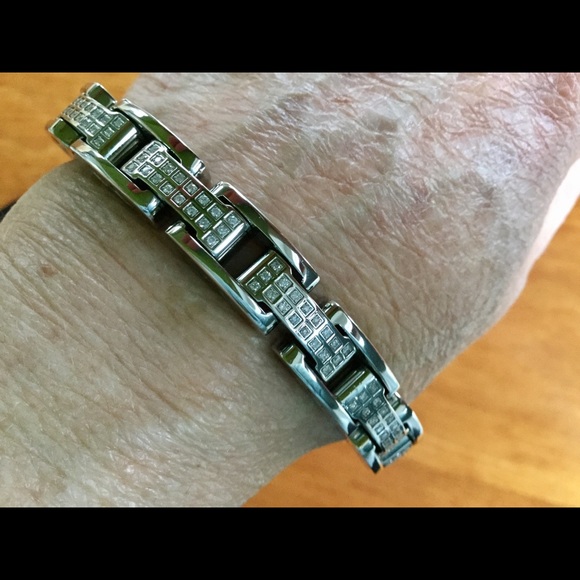 Diamond Bracelet Russell Simmons Stainless Steel Bracelet Russell