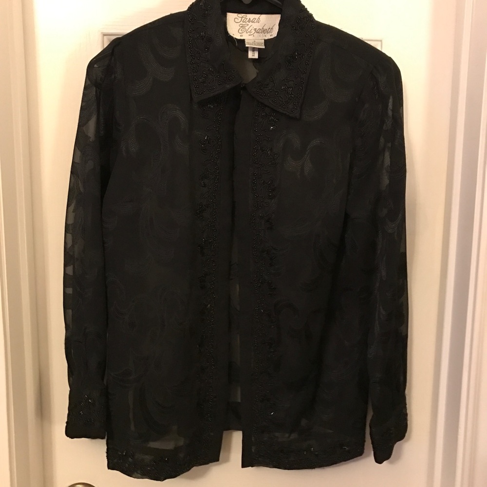 After 5 Dressy Party Black Blouse Size 6 VCG