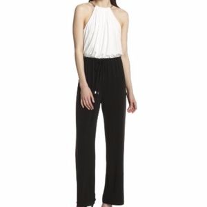 Vince Camuto Wide Leg Halter Jumpsuit sz M