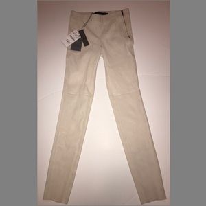 Cream-White Leather Pants (24/S)