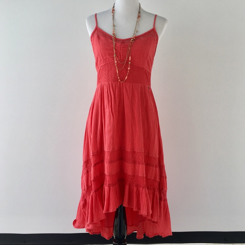 ROXY Coral Hi-Low Dress