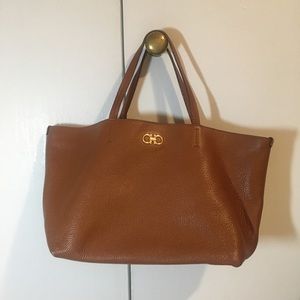 Salvatore Ferragamo Brown Tote Bag