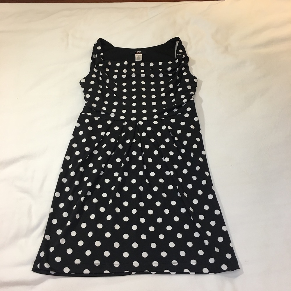 Black polka dot dress