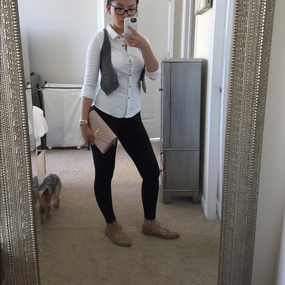 DENIM Vest in washed gray
