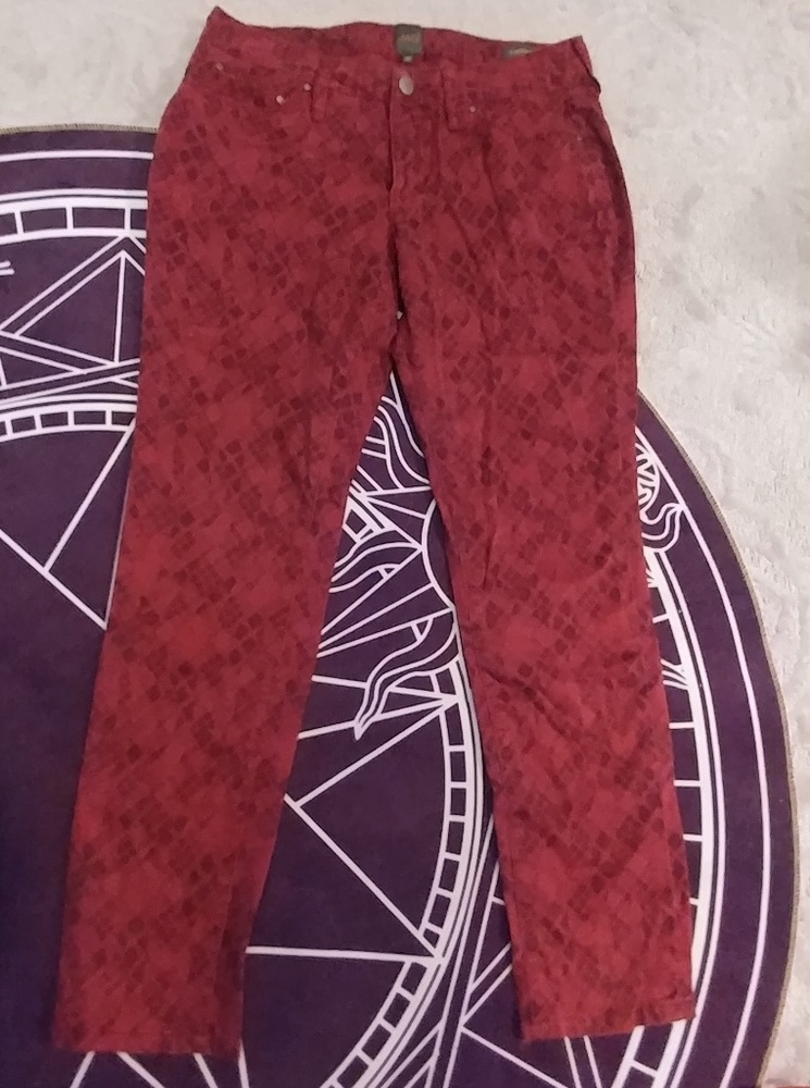 JAG Jeans 8P Skinny Low Rise Red Plaid Pants