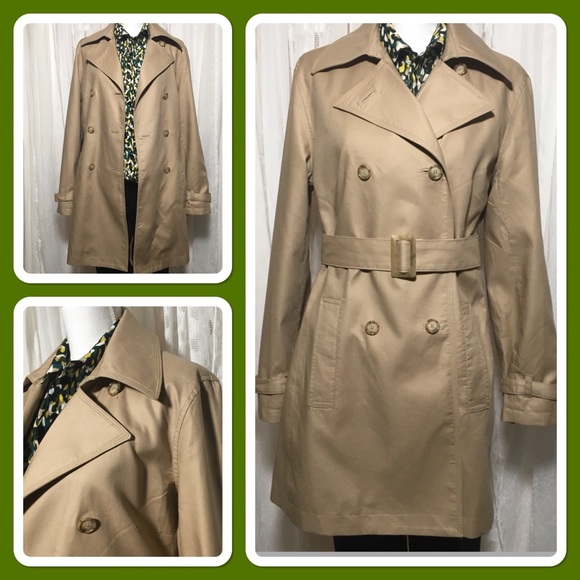 casual corner Jackets & Blazers - Casual Corner khaki trench coat size large