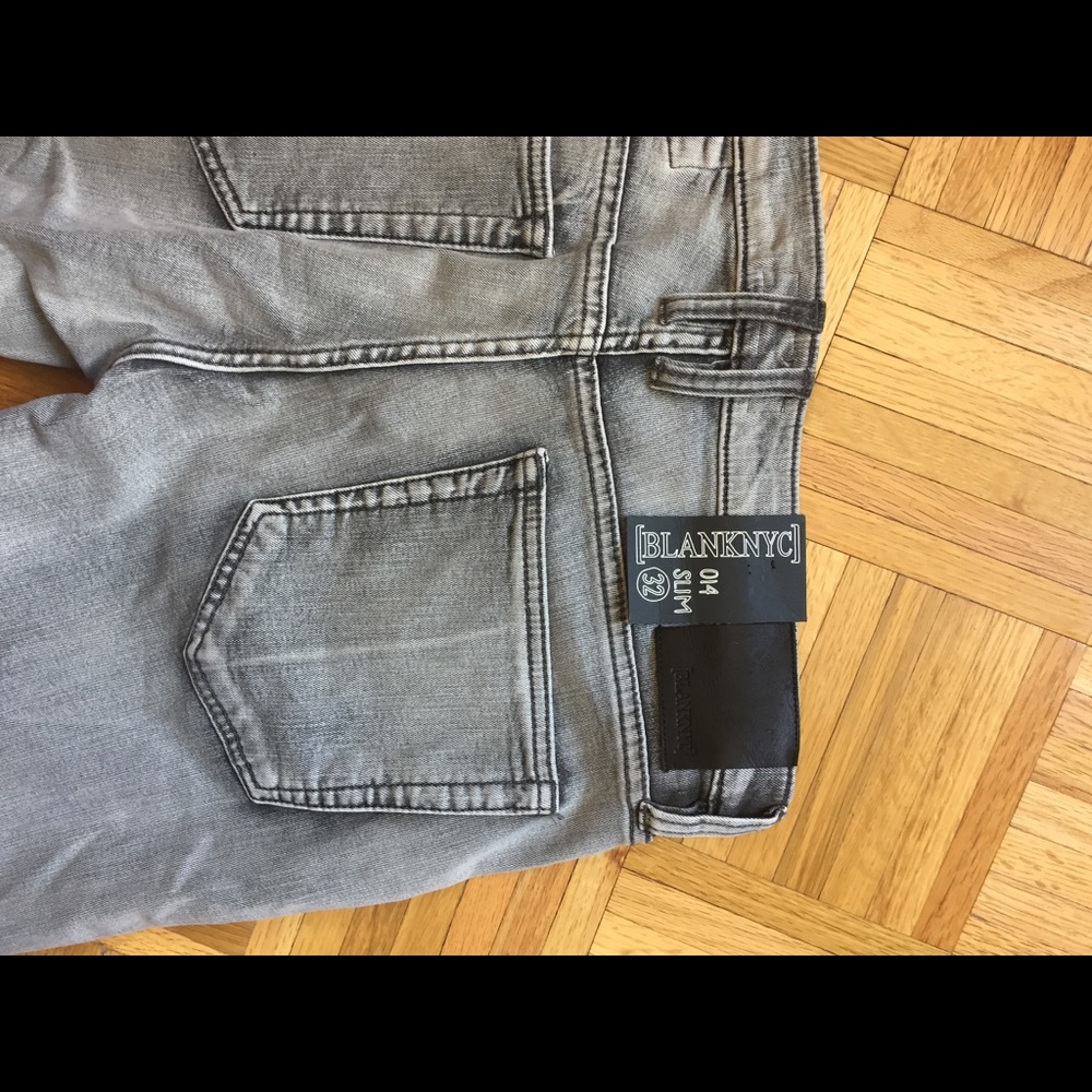 Brand New Men's Jeans - Gray Slim Blank NYC