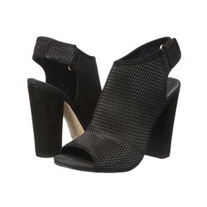 ALDO PEEP TOE BLOCK HEEL BOOTIES SANDALS