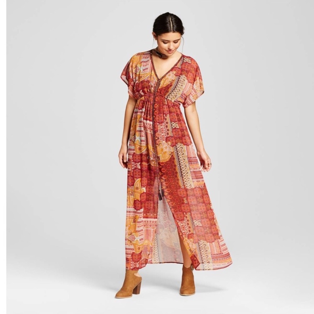 Bohemian Boho Fall Maxi Dress