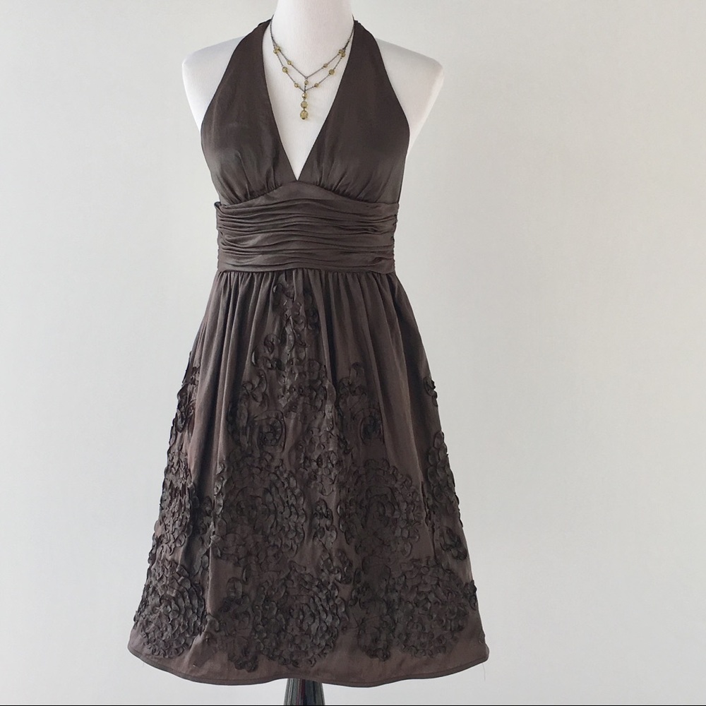 Adrianna Papell Halter Evening Dress