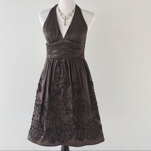 Adrianna Papell Halter Evening Dress