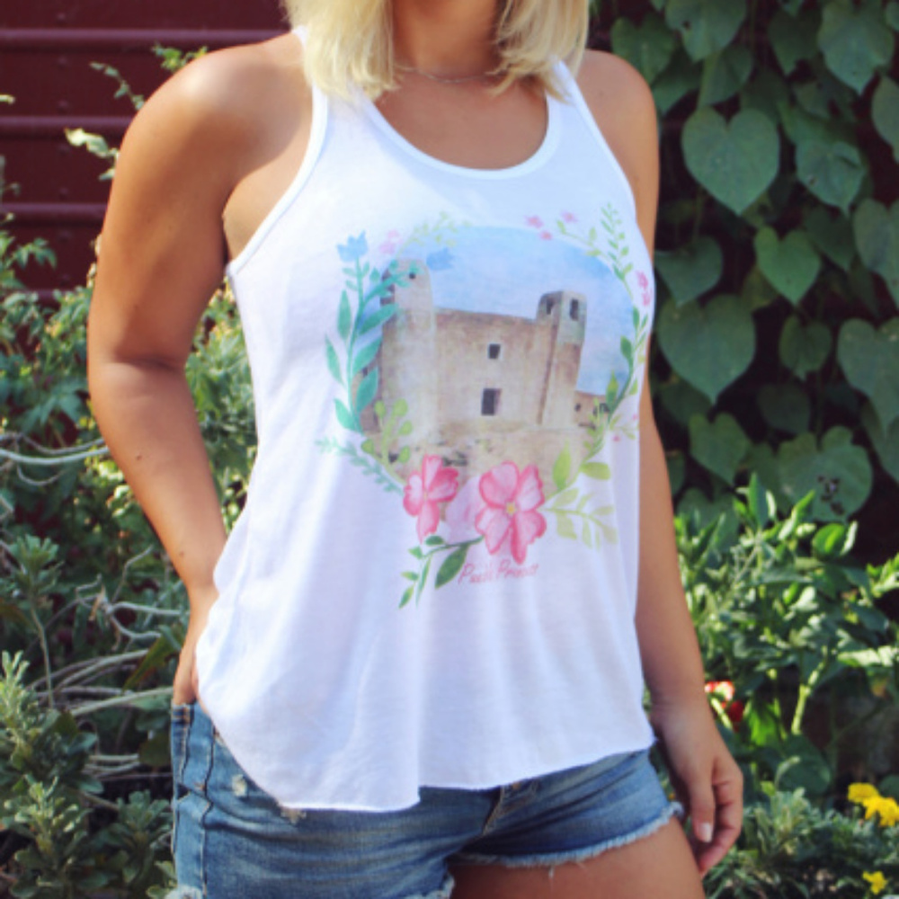 Pueblo Princess Watercolor Flowy Racerback Tank