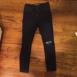 Dark wash topshop ripped Jaime jeans
