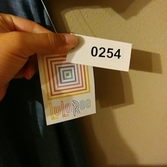 LuLaRoe blue & green Carly dress - size xs - Picture 3 of 7