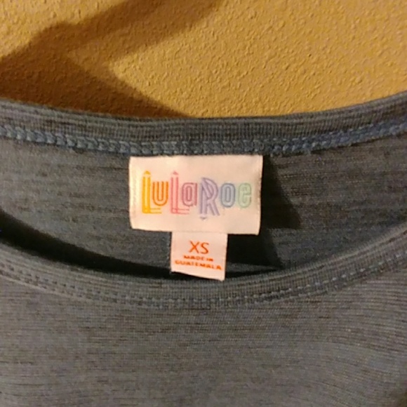 LuLaRoe blue & green Carly dress - size xs - Picture 4 of 7